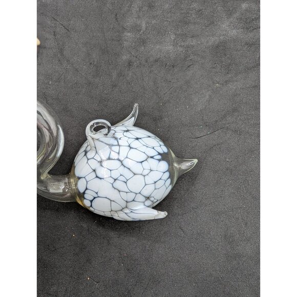 Vintage Ornament Swan Hand Blown Glass Hanging Christmas tree 4" - Picture 15 of 16